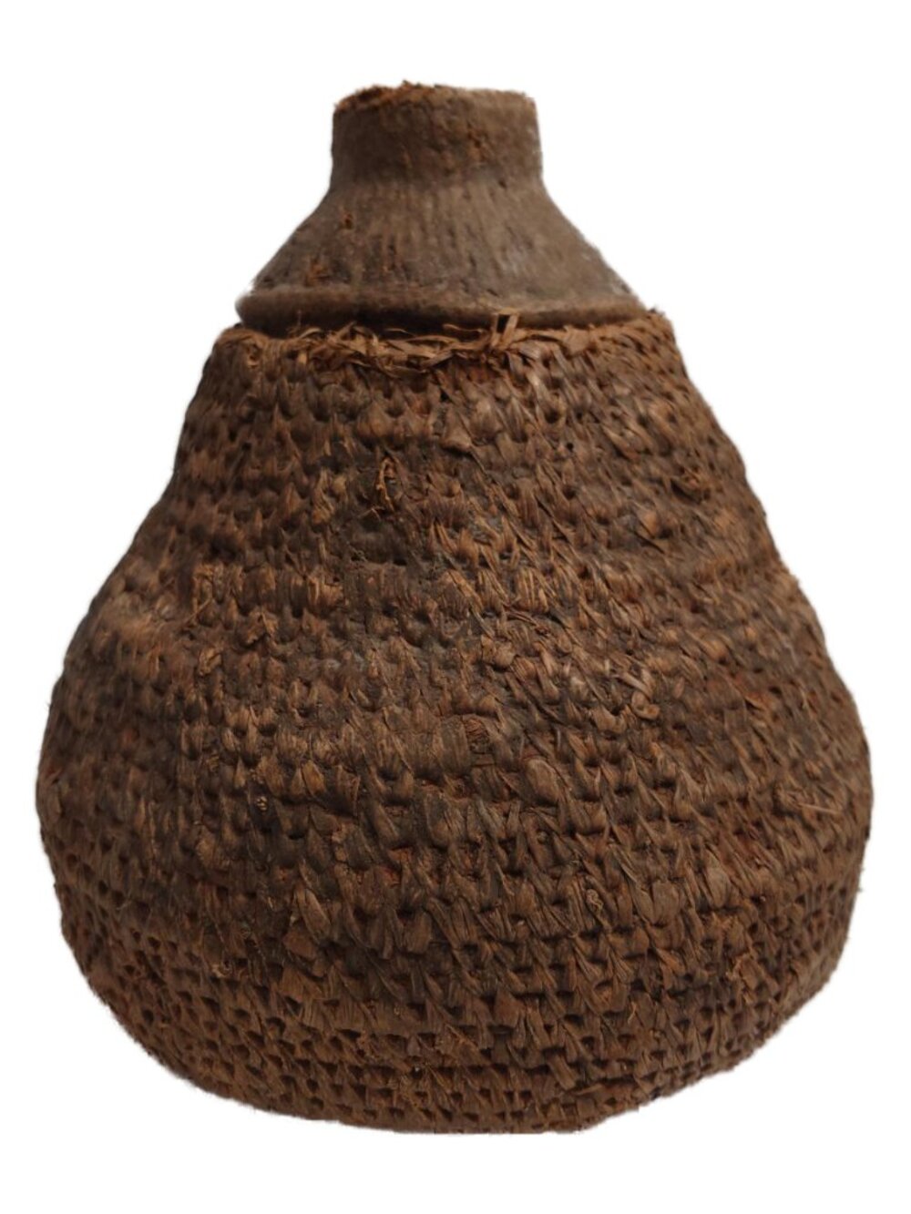 Authentic Vintage Tribal Borana Gorfa Woven Milk Container from Ethiopia